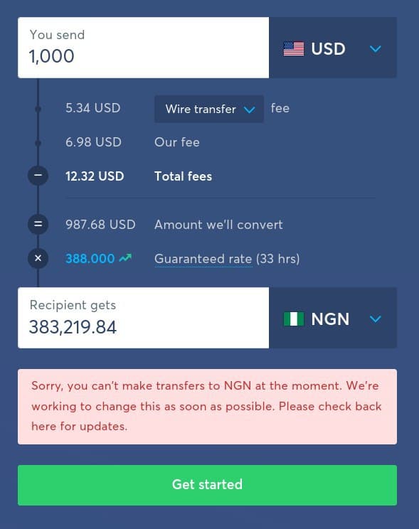 Transferwise Money Transfer Nigeria